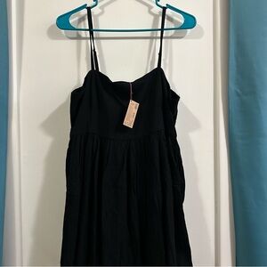 NATURAL LIFE Bailey Black Dress with Spaghetti Straps